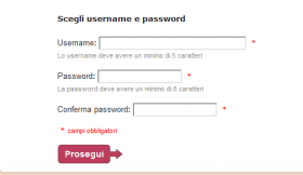 Scelta della password NILDE