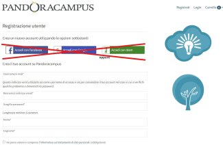 Pandorcampus - Modulo registrazione